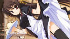 Anime girls waitress muririn garter belts