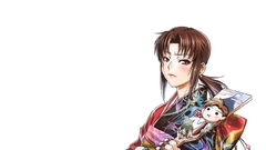 Anime girls white background