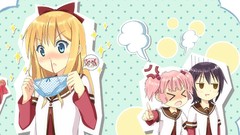 Anime girls yuru yuri Funami Yui Toshinou Kyouko Yoshikawa 
