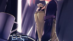 Anime glasses anime girls purple hair refeia