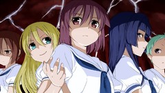 Anime glasses blondes blue hair long hair anime girls blue eyes 