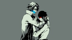 Anime glasses monochrome grey background k project yata misaki 