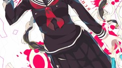 Anime glasses tie anime girls brunettes school uniforms fukawa 