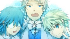 Anime glasses white hair bows blondes brunettes school uniforms 