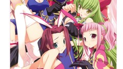 Anime gloves rest pink hair boots blue eyes code geass zero 