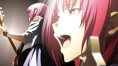 Anime guitars pink hair anime girls angel beats Iwasawa Masami
