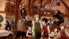 Anime harry potter hermione granger ron weasley Fleur Delacour 