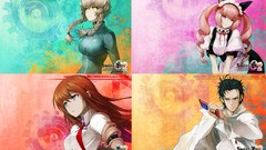 Anime hats multicolor pink hair anime girls brunettes maids 