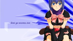 Anime Hearts Kimi ga nozomu eien blue hair anime girls blue 