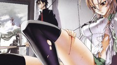 Anime highschool of the dead Miyamoto Rei Komuro Takashi