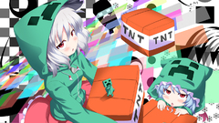 Anime hoodies minecraft creeper anime girls fan art konpaku 