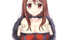 Anime horns cleavage Maoyuu Maou Yuusha Maou (Maoyuu)