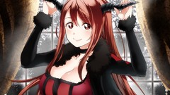 Anime horns long hair anime girls redheads Maoyuu Maou Yuusha 