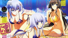 Anime Japanese eclipse Beaches anime girls muv-luv bikini 