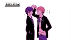 Anime Japanese tie blue hair school uniforms mawaru penguindrum 