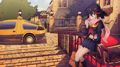 Anime Kill la Kill anime girls Matoi Ryuuko Senketsu brunette