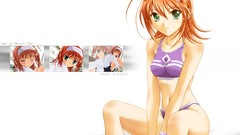 Anime Kimi ga nozomu eien anime girls green eyes bikini 