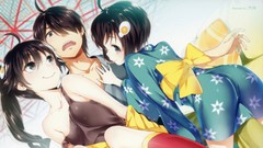 Anime kimono anime girls araragi koyomi buriki araragi karen 