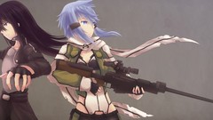 Anime kirigaya kazuto sword art online asada shino gun gale 