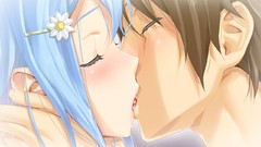 Anime kissing anime girls game cg ecchi happoubi jin bishoujo 