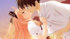 Anime kissing anime girls school uniforms mayoi neko overrun 