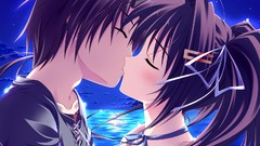 Anime kissing long hair anime girls mitha game cg twintails ANI