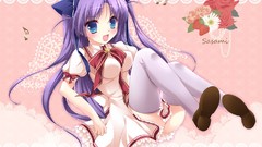 Anime little skirts seifuku little busters twintails thigh 