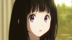 Anime long hair anime girls black hair open mouth purple eyes 