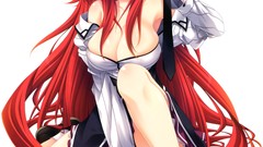 Anime long hair anime girls blue eyes redheads gremory rias 