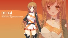 Anime long hair anime girls brunettes mirai millenium soft 