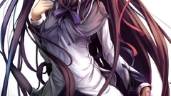 Anime long hair anime girls mahou shoujo madoka magica Fal Maro