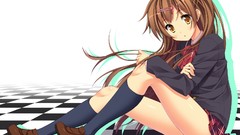 Anime long hair anime girls school uniforms chuunibyou demo koi 