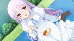 Anime long hair anime girls short hair purple hair game cg 