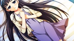 Anime long hair anime girls tomose shunsaku akatsuki no goei 