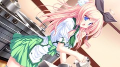 Anime long hair blue eyes mikagami mamizu game cg Ruru