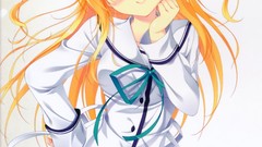 Anime long hair school uniforms seifuku da capo Simple 