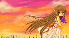 Anime long hair school uniforms short hair viola