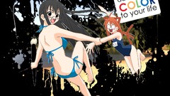 Anime mahou sensei negima vectors school swimsuits Saotome 