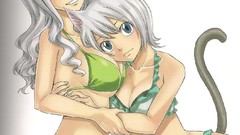 Anime Manga anime girls blue eyes fairy tail bikini silver hair 