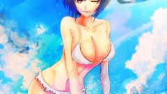 Anime Manga Beaches anime girls bikini soft shading Dead Or 