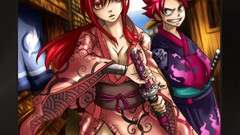 Anime Manga kimono fairy tail Scarlet Erza Dragneel Natsu Erza 
