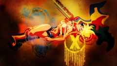 Anime multicolor anime girls lying down Dirty Pair Kei (Dirty 