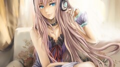 Anime Music vocaloid megurine luka soft shading anime girls