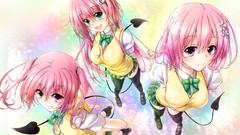 Anime Nana pink hair green eyes seifuku purple eyes to-love-ru 