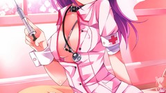 Anime nurse stockings anime girls atlanta cleavage yogurt no 