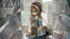 Anime original characters anime girls glasses hat brunette shop