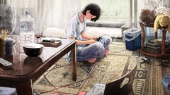 Anime original characters anime girls women indoors indoors room