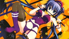 Anime paintings hats drawings stockings long hair anime girls 