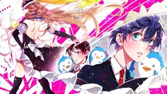 Anime Penguins blondes skirts blue hair anime girls tights 