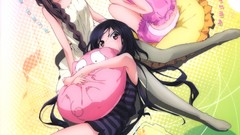 Anime pillows long hair anime girls brunettes pigs accel world 